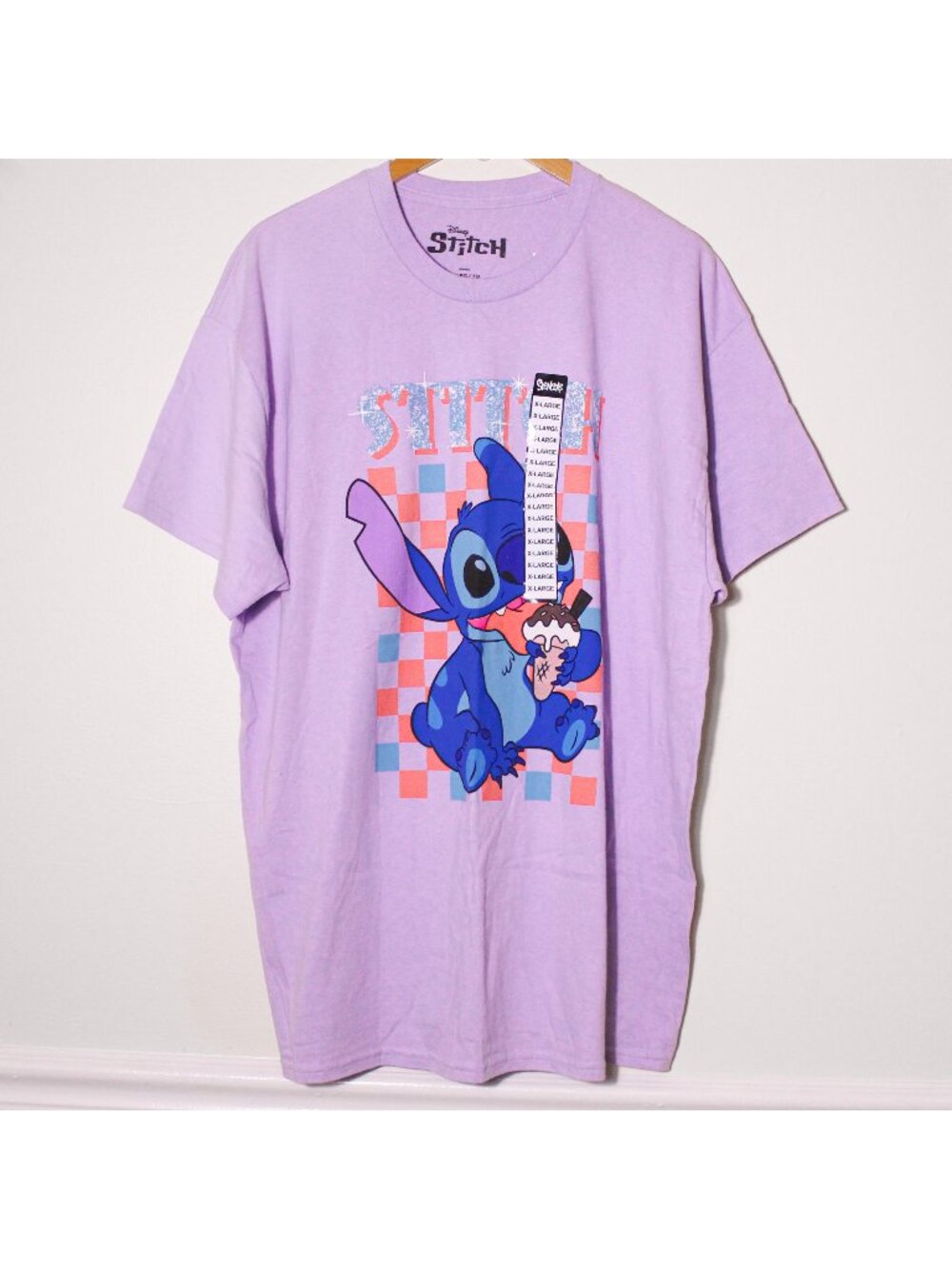Disney Lilo & Stitch Icecream Graphic Tee Purple Size XL